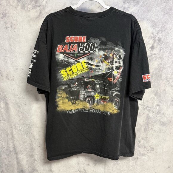 Score Baja 500 Monster Energy Racing T Shirt Mens 2XL 24.5x28 Black - Picture 2 of 10